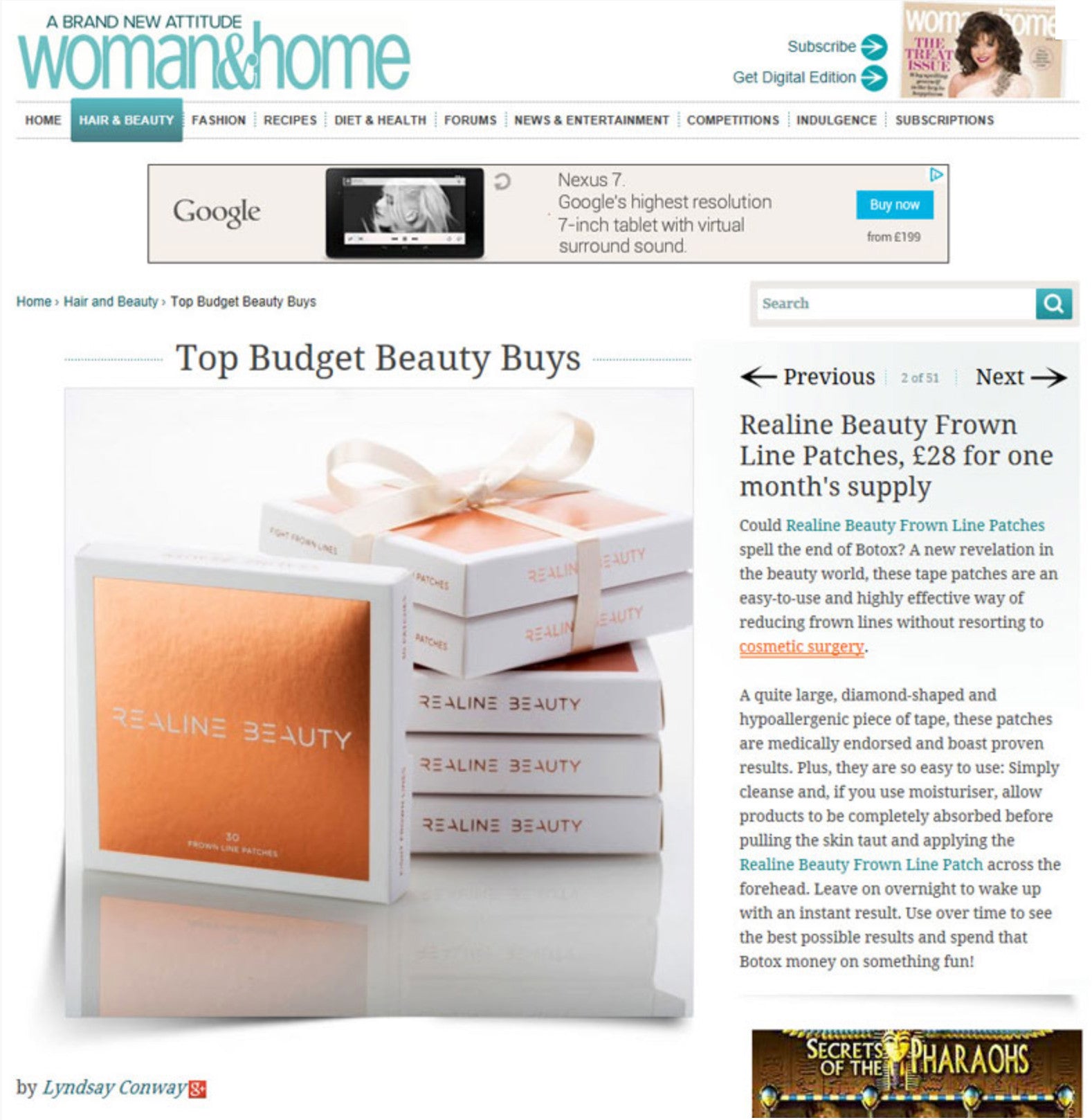 Woman & Home Article